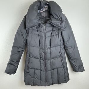 Cole Haan Women’s Down Fill Puffer Jacket Zip Up High Collar Gray-S